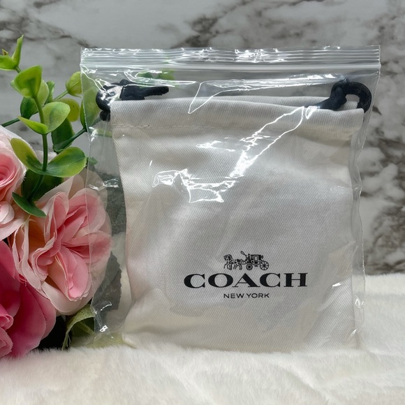 COACH Open Circle Necklace &Tea Rose Stud Earrings - Picture 6 of 6